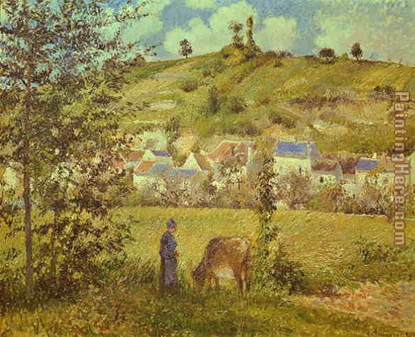 Landscape at Chaponval painting - Camille Pissarro Landscape at Chaponval art painting